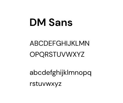 Preview of DM Sans font