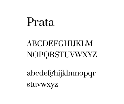 Preview of Prata font