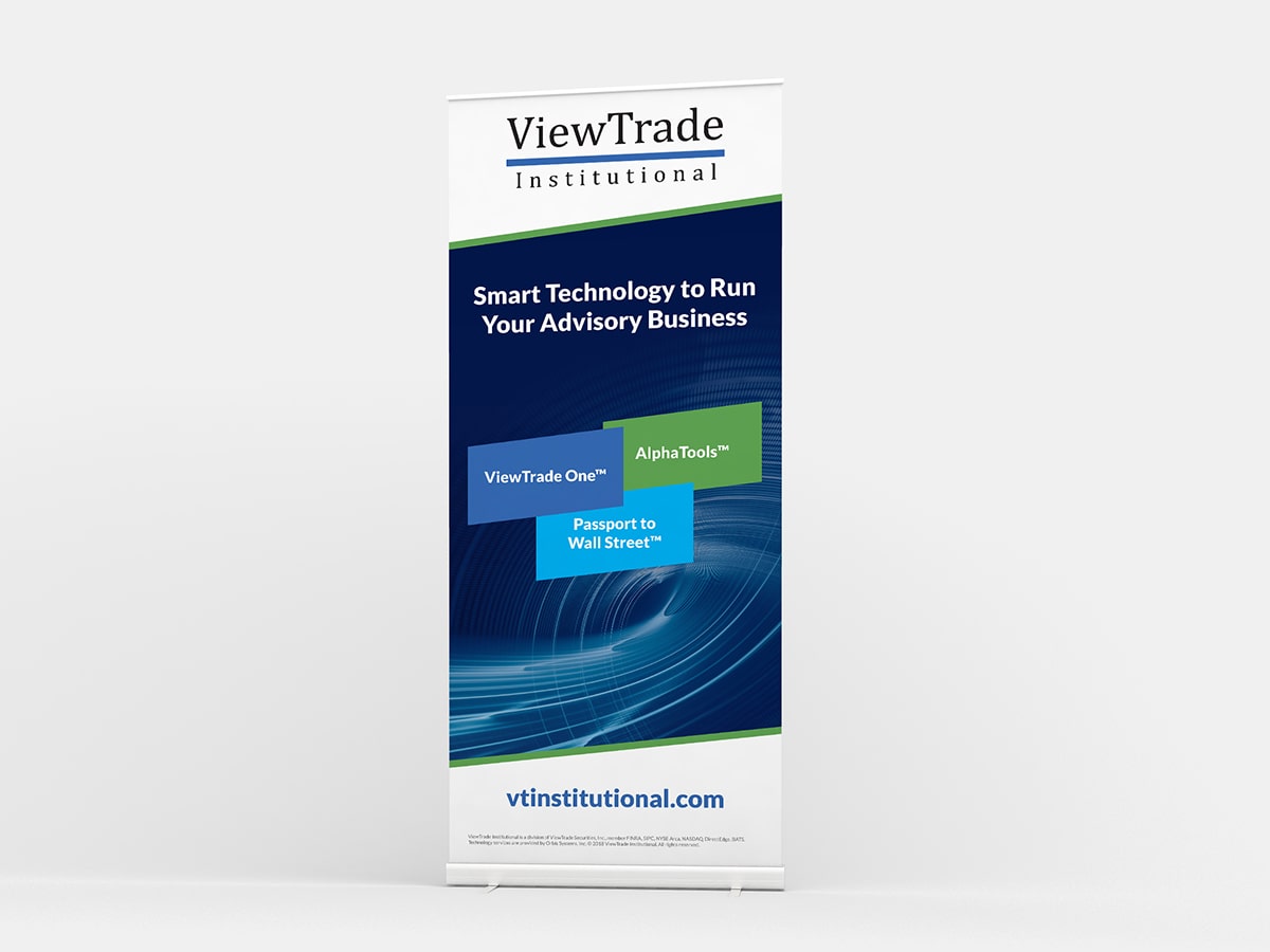 Mockup of ViewTrade Institutional banner